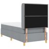 vidaXL Boxspringbett mit Kopfteil Hellgrau 100 x 200 cm Stoff
