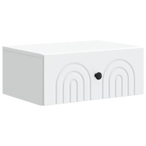 vidaXL Wandmontierter Nachttisch Wei&szlig; 49 x 34,5 x 20 cm Holzwerkstoff