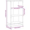 vidaXL Bücherregal Sonoma-Eiche 60x35x107,5 cm Holzwerkstoff