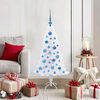 vidaXL K&uuml;nstlicher Weihnachtsbaum Wei&szlig; 120 cm PVC und Stahl