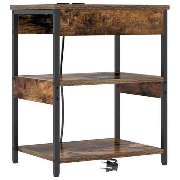 vidaXL Nachttisch Ger&auml;ucherte Eiche 41 x 31 x 51 cm Holzwerkstoff