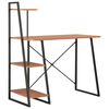 vidaXL Schreibtisch mit Regaleinheit Schwarz und Eiche 102&times;50&times;117 cm