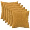 vidaXL Kissenbezug 6 pcs HEERLEN Gelb 35 x 35 cm Mikrofaser Fleece