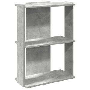 vidaXL B&uuml;cherregal 3 B&ouml;den Betongrau 60x30x80 cm Holzwerkstoff