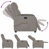vidaXL Massagesessel Taupe Stoff