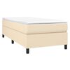 vidaXL Boxspringbett mit Matratze Creme 90x200 cm Stoff