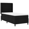 vidaXL LED Boxspringbett mit Matratze Schwarz 90 x 190 cm Stoff