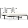 vidaXL Bettgestell mit Kopfteil Metall Schwarz 160x200 cm