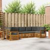 vidaXL Ecksofa Set 7 pcs Natur und Anthrazit Massivholz Akazie