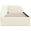 vidaXL Eckbettgestell mit Kopfteil Creme 90 cm x 190 cm Samt