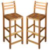 vidaXL Barhocker 2 Stk. Massivholz Akazie