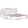 vidaXL Bettgestell ohne Matratze Creme 180x200 cm Stoff
