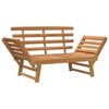 vidaXL Gartenbank 2-in-1 190 cm Massivholz Akazie