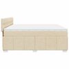 vidaXL Boxspringbett mit Matratze Creme 200x200 cm Stoff