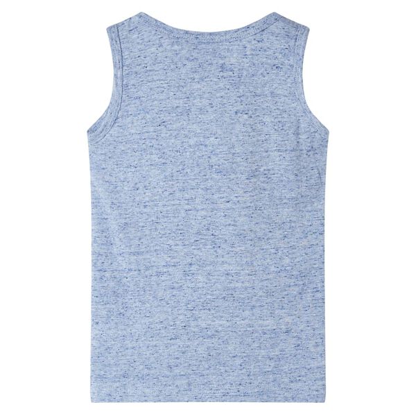 Kinder-Tanktop Blau Melange 128