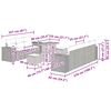vidaXL Gartensofa-set mit Kissen 10 pcs Beige und Hellgrau Poly Rattan