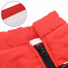 vidaXL Hundemantel mit Geschirr Rot L36 Fleece und Polyester