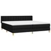 vidaXL Boxspringbett mit Matratze Schwarz 160x200 cm Stoff