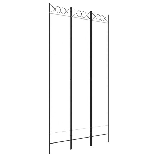 vidaXL 3-tlg. Paravent Weiß 120x220 cm Stoff