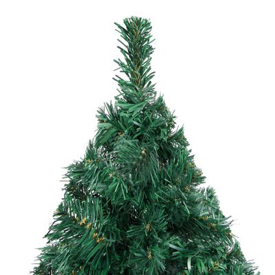 vidaXL Künstlicher Weihnachtsbaum mit Beleuchtung & Kugeln Grün 210 cm