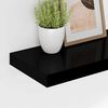 vidaXL Schweberegale 4 Stk. Hochglanz-Schwarz 60x23,5x3,8 cm MDF