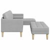 vidaXL Sofa Set mit Kissen 2 pcs Wolkengrau Polyester