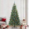 vidaXL K&uuml;nstlicher klappbarer Weihnachtsbaum Gr&uuml;n 240 cm PE und PVC