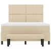 vidaXL Boxspringbett mit Matratze Creme 160 x 200 cm Stoff