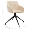 vidaXL Esszimmerst&uuml;hle 4 Stk. Drehbar Creme Stoff