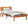 vidaXL Bettrahmen Wachsbraun 90 x 200 cm Massives Kiefernholz