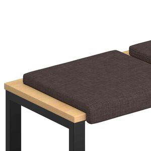 vidaXL Bankkissen 4 stk. Stoff Dunkelbraun Tiefe 35 cm