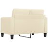 vidaXL 2-Sitzer-Sofa Creme 120 cm Kunstleder
