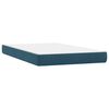 vidaXL Boxspringbett mit Matratze Dunkelblau 120x210 cm Samt
