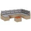 vidaXL Garten-Sofa-Set 9 pcs Beige und Hellgrau