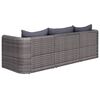 vidaXL 9-tlg. Garten-Lounge-Set mit Kissen Poly Rattan Grau