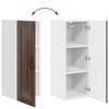 vidaXL K&uuml;chenschrank Kalmar 2 pcs Braun Eichen-Optik 30 x 31 x 80 cm
