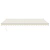 vidaXL Markise Einziehbar Creme 5x3 m Stoff und Aluminium