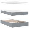 vidaXL Ottoman-Bett mit Matratze Hellgrau 120x200 cm Stoff