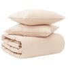 vidaXL Bettw&auml;sche-Set 2 stk. 140 x 220 cm F&uuml;r alle Jahreszeiten Beige