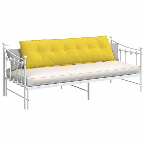 vidaXL R&uuml;ckenkissen Helles Gelb 180 x 19 x 50 cm Stoff