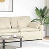 vidaXL Modulares Sofa Endmodul mit Armlehne Kissen Creme 100 cm