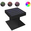 vidaXL LED-Couchtisch Schwarz 50x50x45 cm Holzwerkstoff