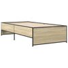 vidaXL Bettgestell Sonoma-Eiche 75x190 cm Holzwerkstoff und Metall