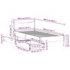 vidaXL Massivholzbett mit Schubladen Wachsbraun 100x200 cm Kiefer
