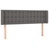 vidaXL Kopfteil mit Ohren Grau 147x16x78/88 cm Kunstleder