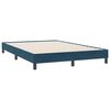 vidaXL Boxspringbett mit Matratze & LED Dunkelblau 140x220 cm Samt