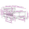 vidaXL Massivholzbett mit Regal ohne Matratze 160x200 cm Kiefernholz