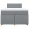 vidaXL Boxspringbett mit Matratze Hellgrau 120x190 cm Stoff