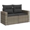 vidaXL Garten-Sofa-Set mit Kissen mit Speicher 10 pcs Grau