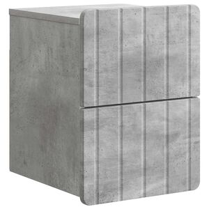 vidaXL Wandmontierter Nachttisch Betongrau 33 x 34,5 x 43 cm